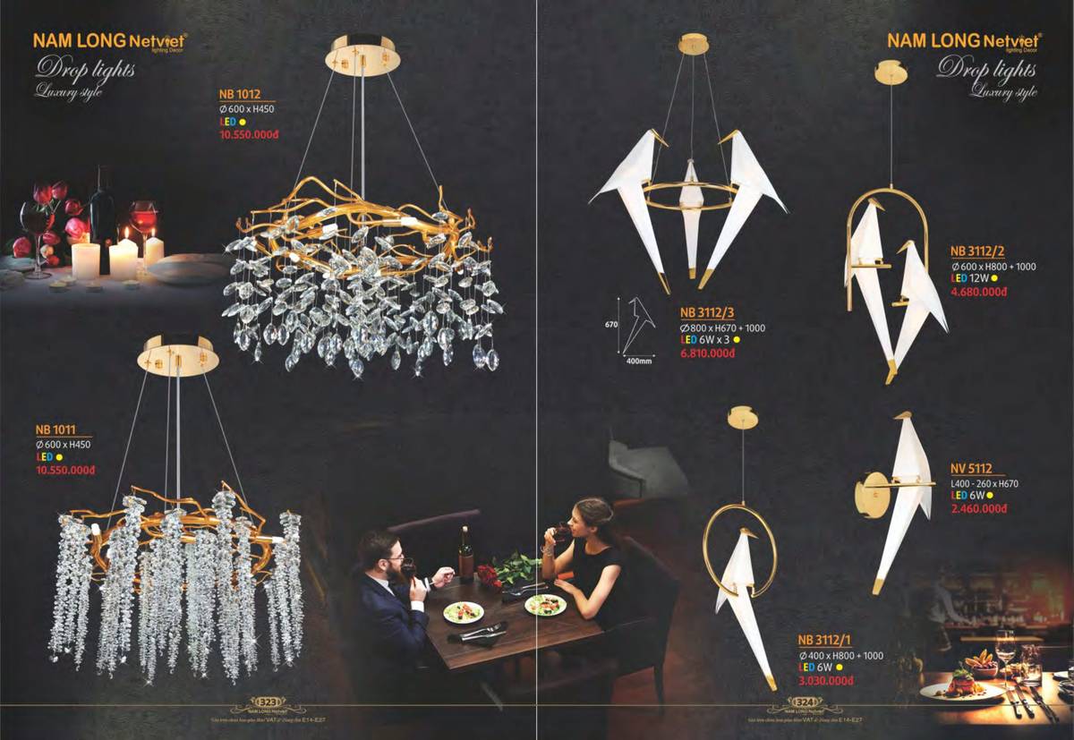 Đèn trang trí NAM LONG Catalogue và Bảng giá tại Bình Dương /Page 56